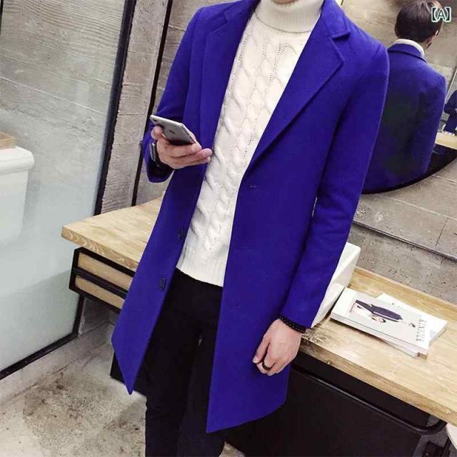 種類66：L/F：D67 レギュラーカーキ メンズ ファッション 服 男性用 オシャレ シンプル 大人 かっこいい ストリート トレンチコート ミドル丈 スリム ウール コート