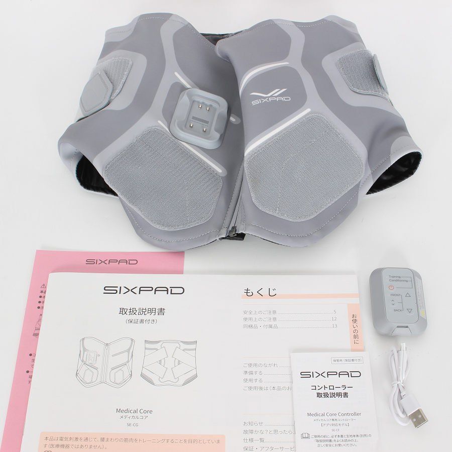 MTG SIXPAD Medical Core SE-CG-14 B-M グレー コントローラー付 シックスパッド メディカルコア 本体