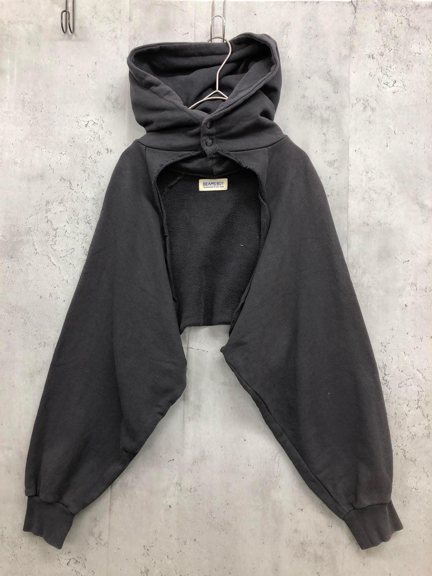 BEAMS BOY ビームスボーイ 13 0361 101 フレンチテリー ボレロ カーディガン チャコールグレー レディース