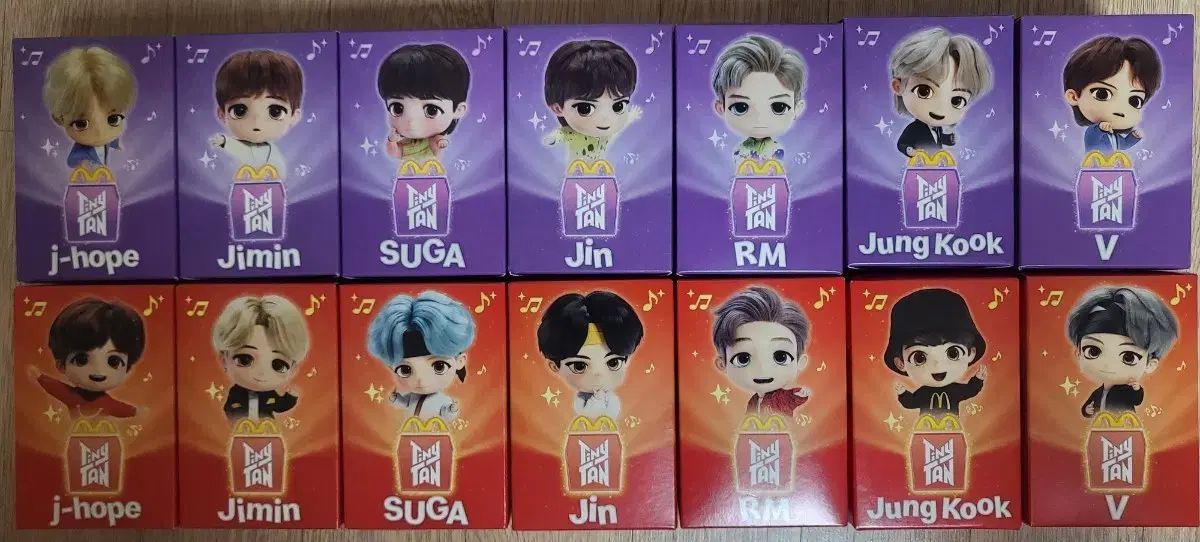 BTS ハッピーセット フィギュアフルコンプリートセット 14点 マクドナルド ハッピーセット BTS 全14種 フィギュア - メルカリ