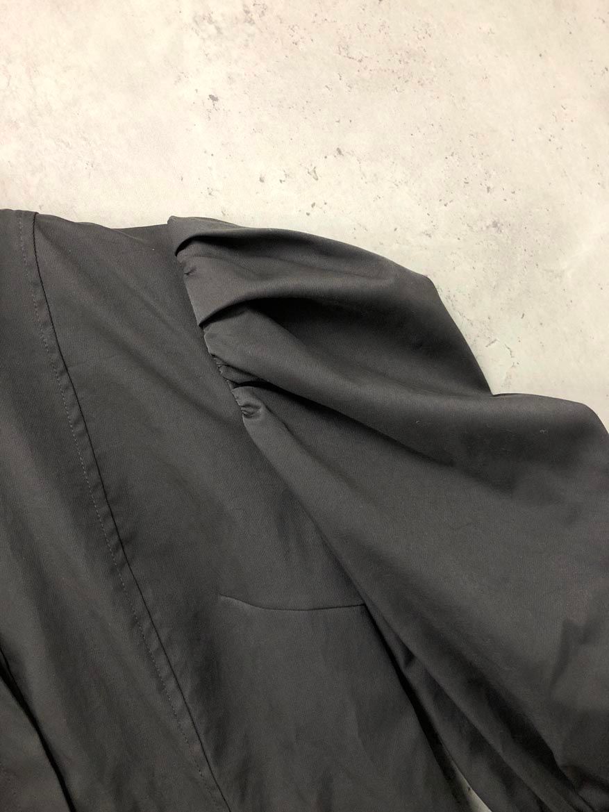 RIM ARK リムアーク 460 fas 30-0010 五分袖 ウエストシェイプパフスリーブ シャツ sizeF チャコールグレー レディース