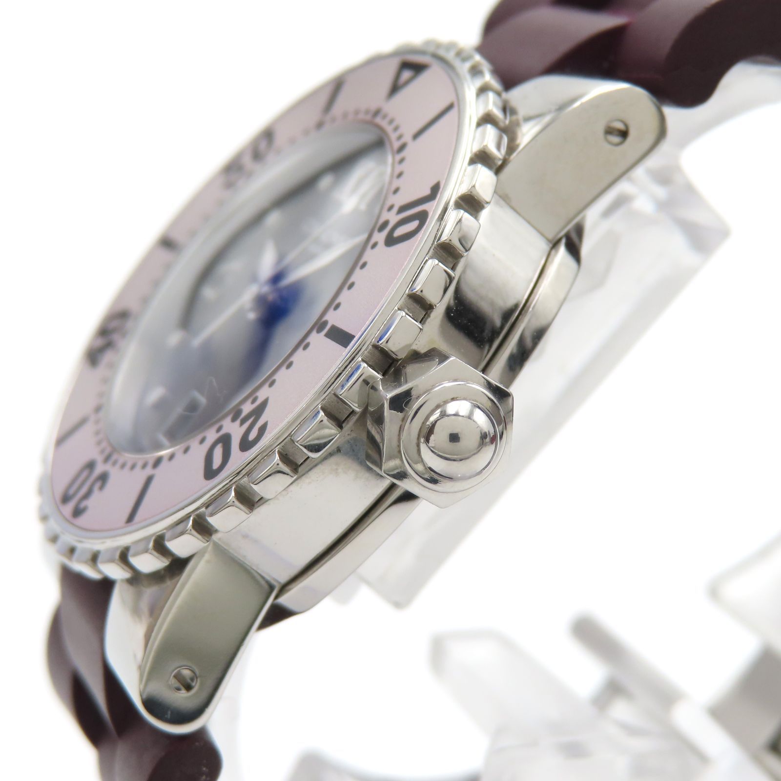 CHAUMET ショーメ 622 クラスワン クォーツ Qz レディース 腕時計 パープル文字盤 紫 SS クオーツ クラス ワン