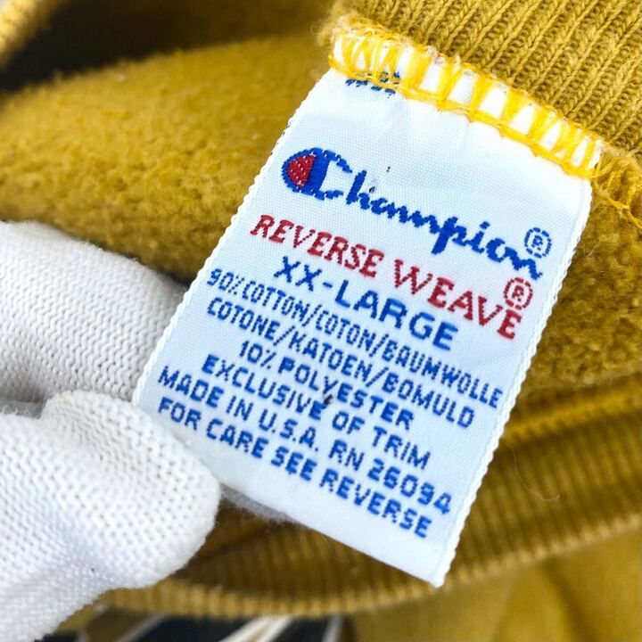 90s USA製 刺繍タグ Champion REVERSE WEAVE スウェット トレーナー