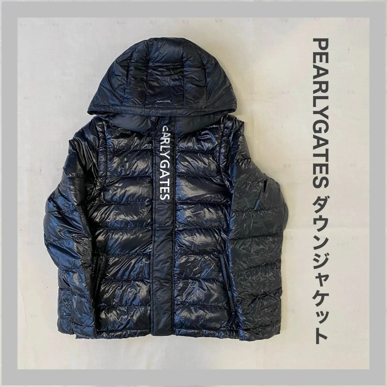 PEARLY GATES パーリーゲイツ ダウンジャケット ダウンブルゾン アウター ゴルフ ゴルフウェア 保温 防風 かっこいい 2 WAY ブラック メンズ 5