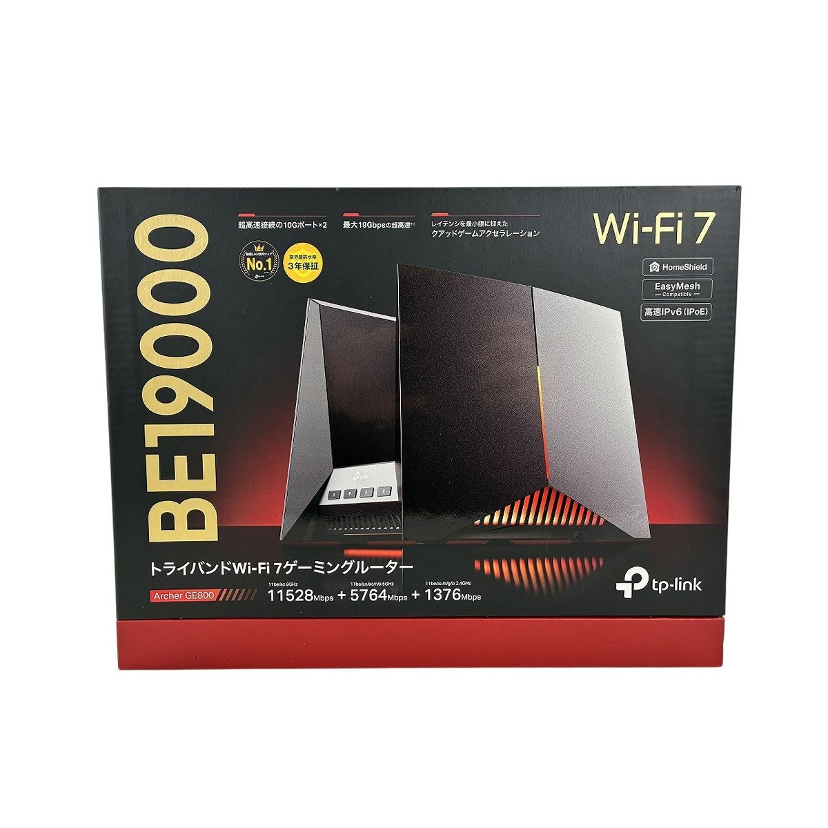 TP-Link Archer GE 800 BE 19000 ティーピーリンク トライバンド Wi-Fi 7 ゲーミング ルーター 良好