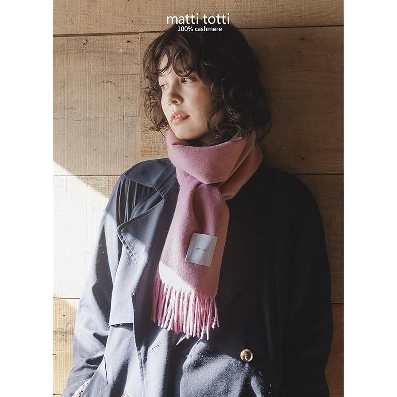彡 matti totti 20.スミレ カシミヤ マフラー カシミア 大判 厚手 レディース 無地 ストール 女性 ロング ギフト プレゼント A 0015 B-28 1
