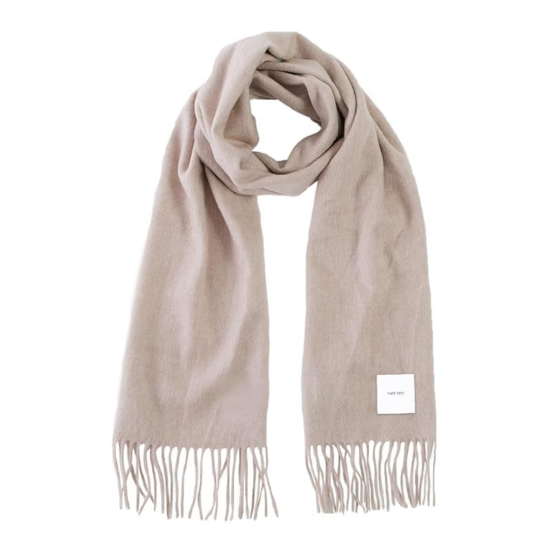 彡 matti totti 02 ベージュ カシミヤ マフラー カシミア 大判 厚手 レディース 無地 ストール 女性 ロング ギフト プレゼント A 0015 B 2 0