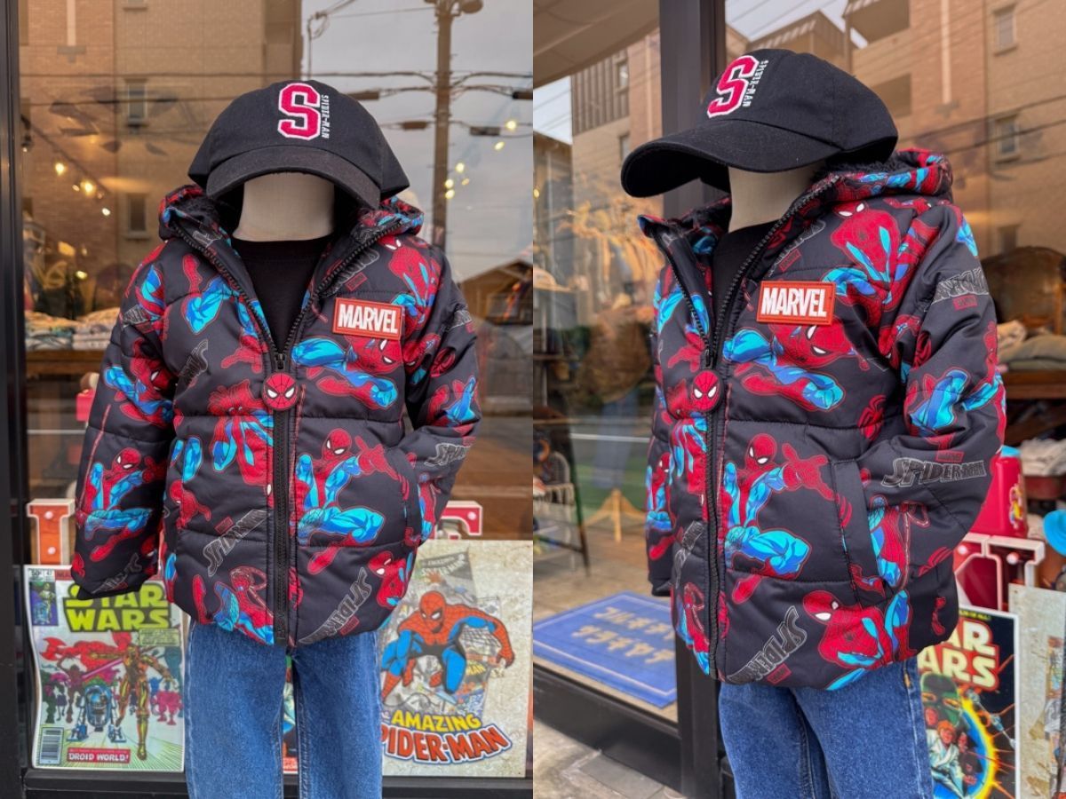  キッズ スパイダーマン 裏ボア パファージャケット その他 ジャケット ブルゾン