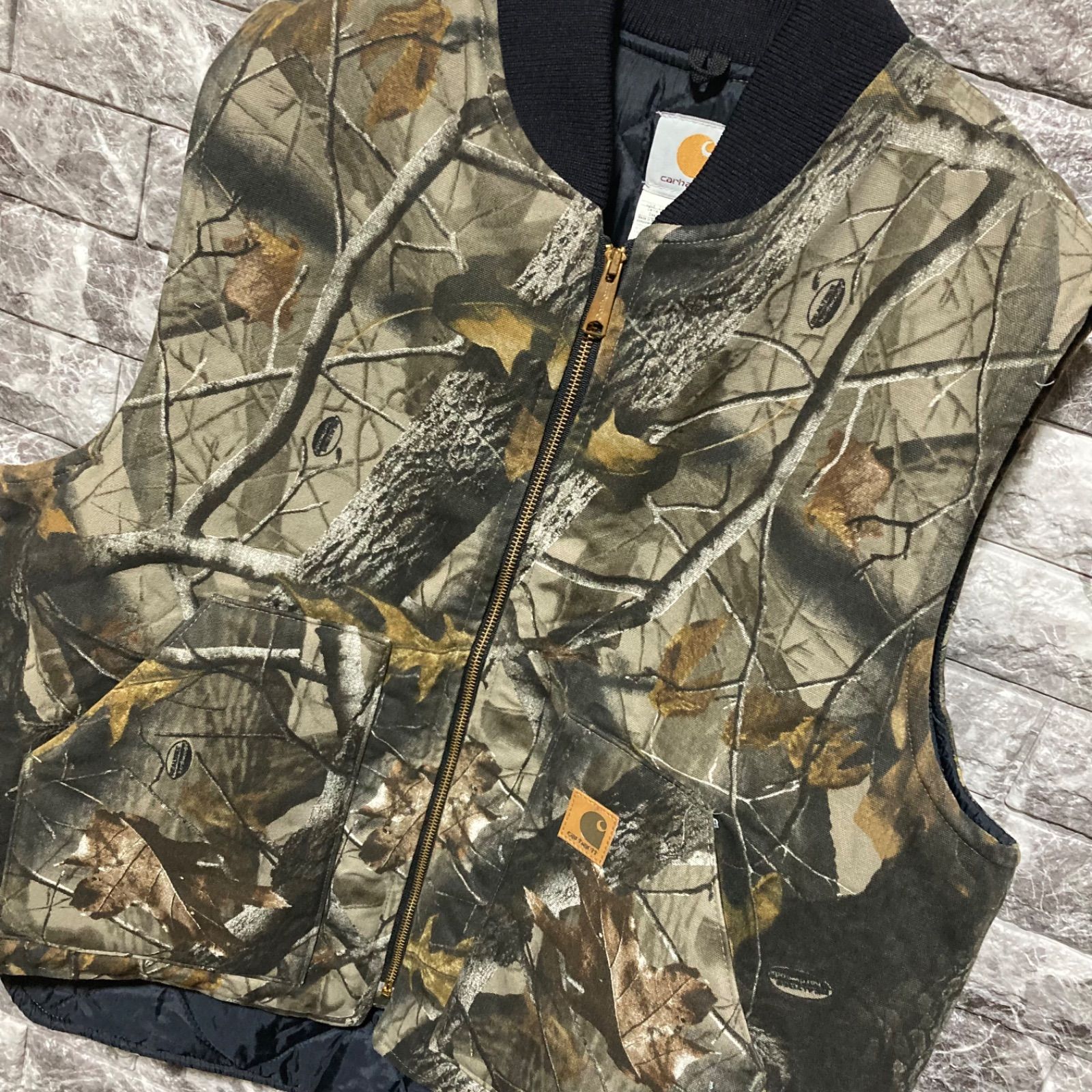 CARHARTT ダックベスト XL リアルツリー カーハート DUCK VEST - メルカリ