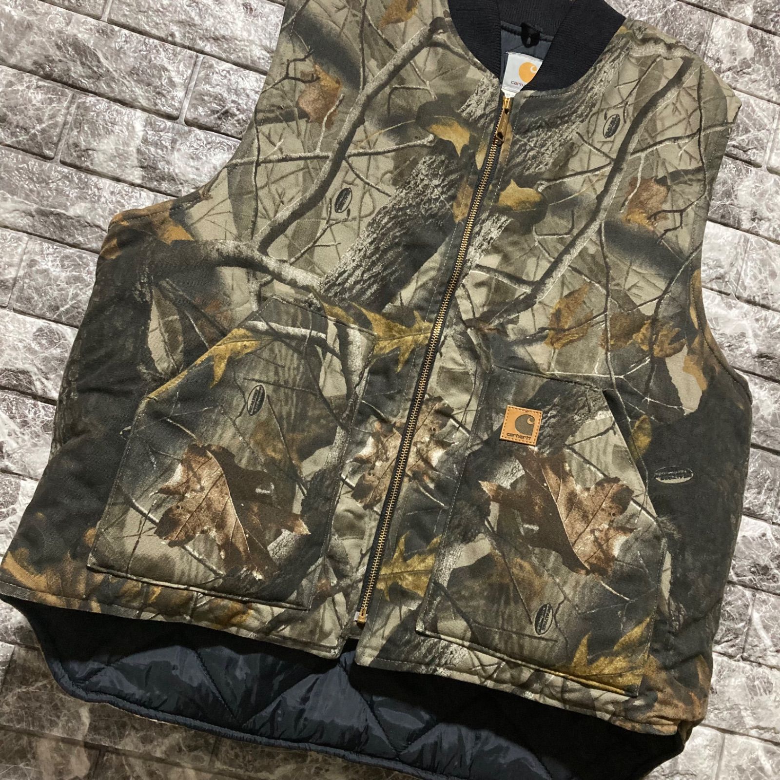 CARHARTT ダックベスト XL リアルツリー カーハート DUCK VEST - メルカリ