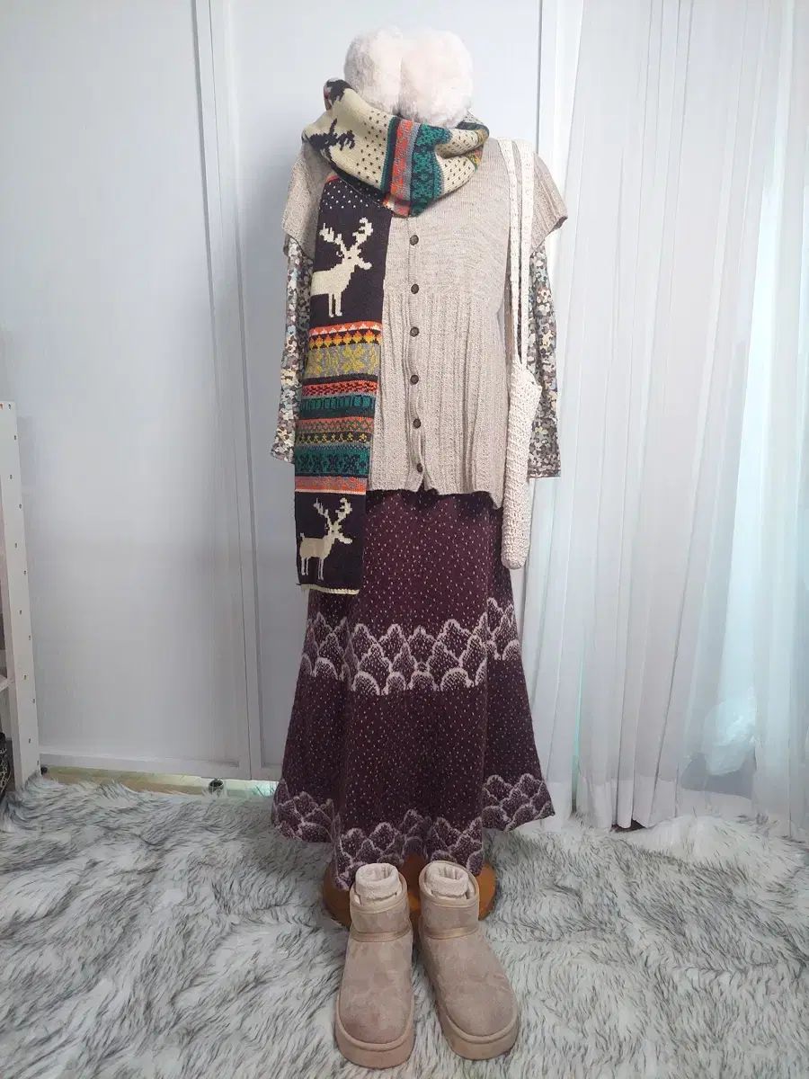 ヴィンテージ森ガール コーデ ロング丈スカート セット