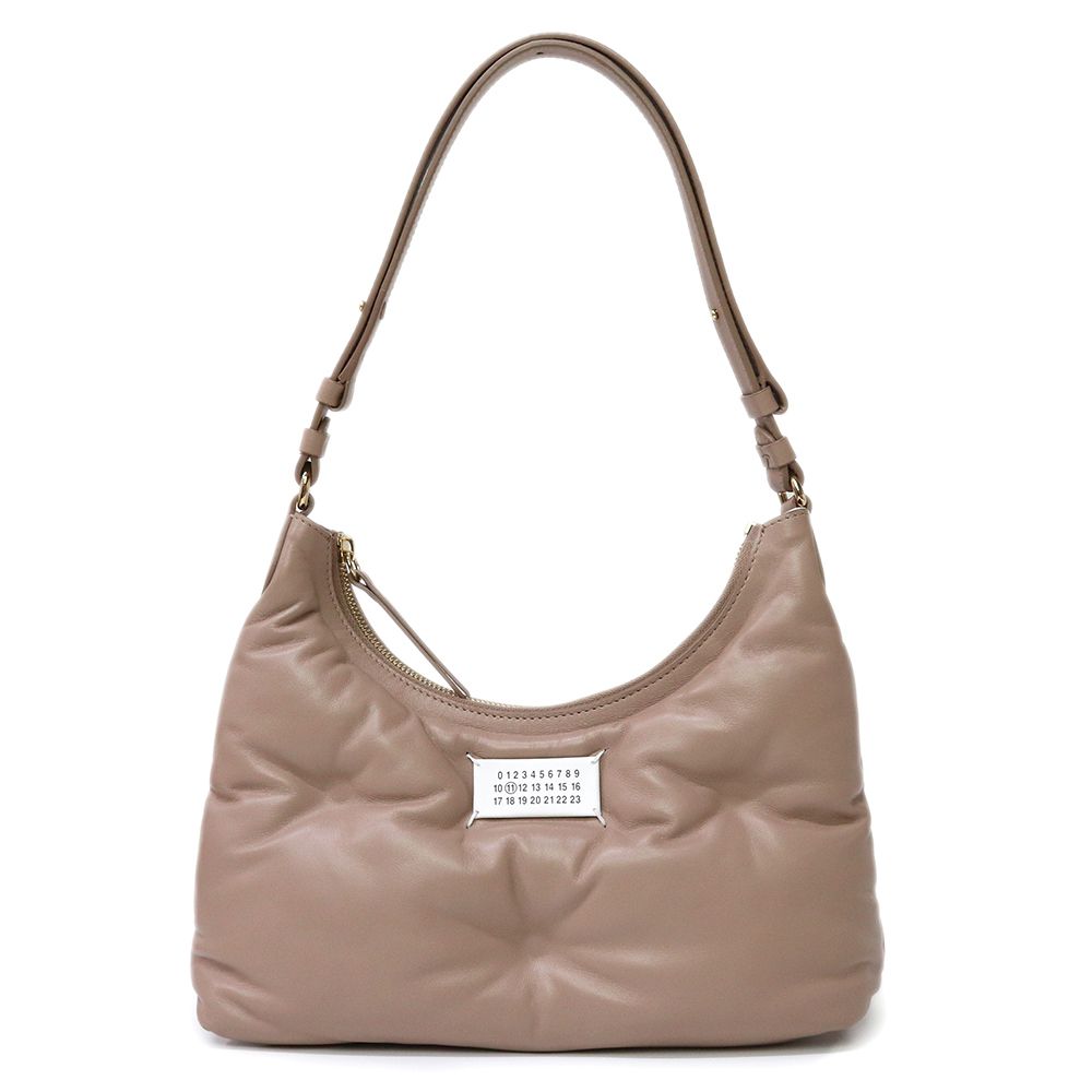 （未使用　展示品）メゾン マルジェラ Maison Margiela グラム スラム ホーボー スモール 2WAY ワン ショルダーバッグ 斜め掛け ナッパレザー ベージュ ゴールド金具 SB3WG0024 メゾン マルジェラ グラム スラム ホーボー スモール 2WAY ワン