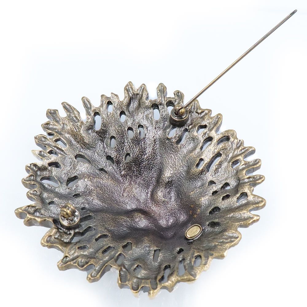 シャネル ココマーク ライオン ブローチ メタル ゴールド 箱付 CHANEL