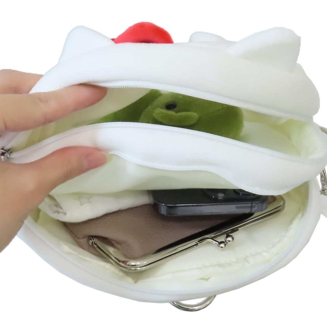 ハローキティ ショルダーバッグ 2wayぬいぐるみクリアバッグ WHITE