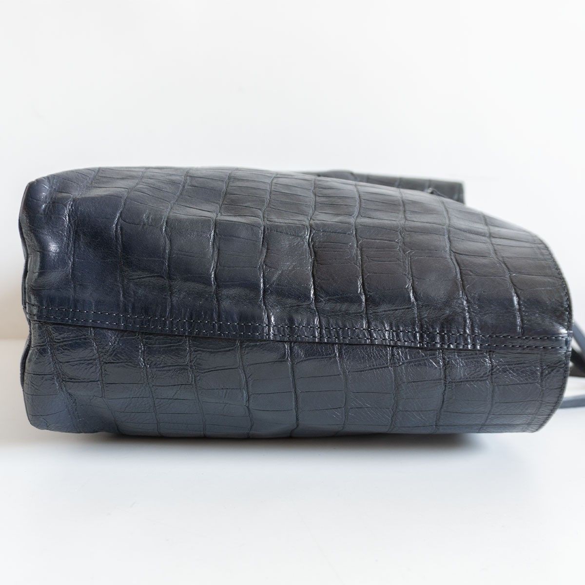 Felisi フェリージ　トートバック　クロコ　型押し　11−91ネイビー Felisi フェリージ トートバック クロコ 型押し 11−91ネイビー 極上