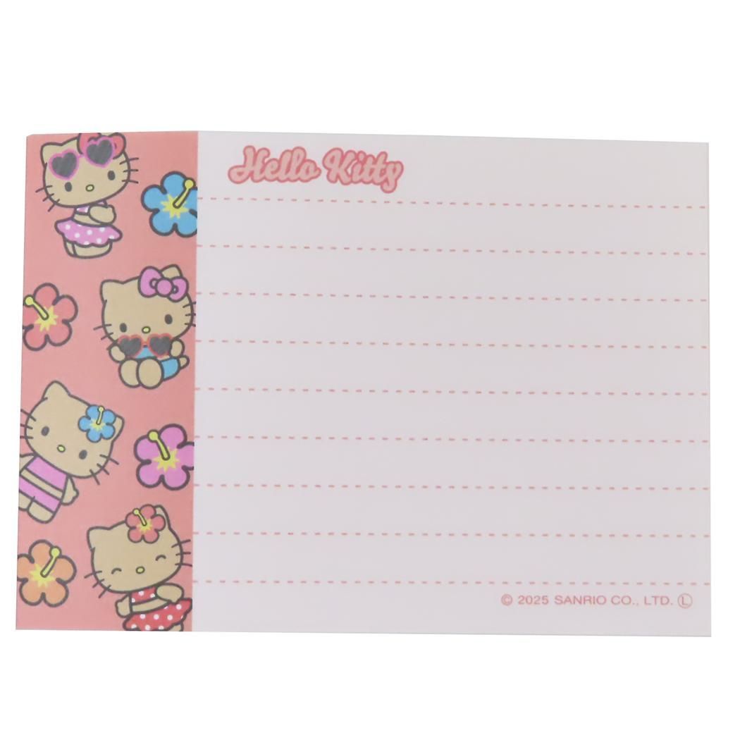 メール便】ハローキティ メモ帳 ミニミニメモ 日焼けデザイン HIBISCUS