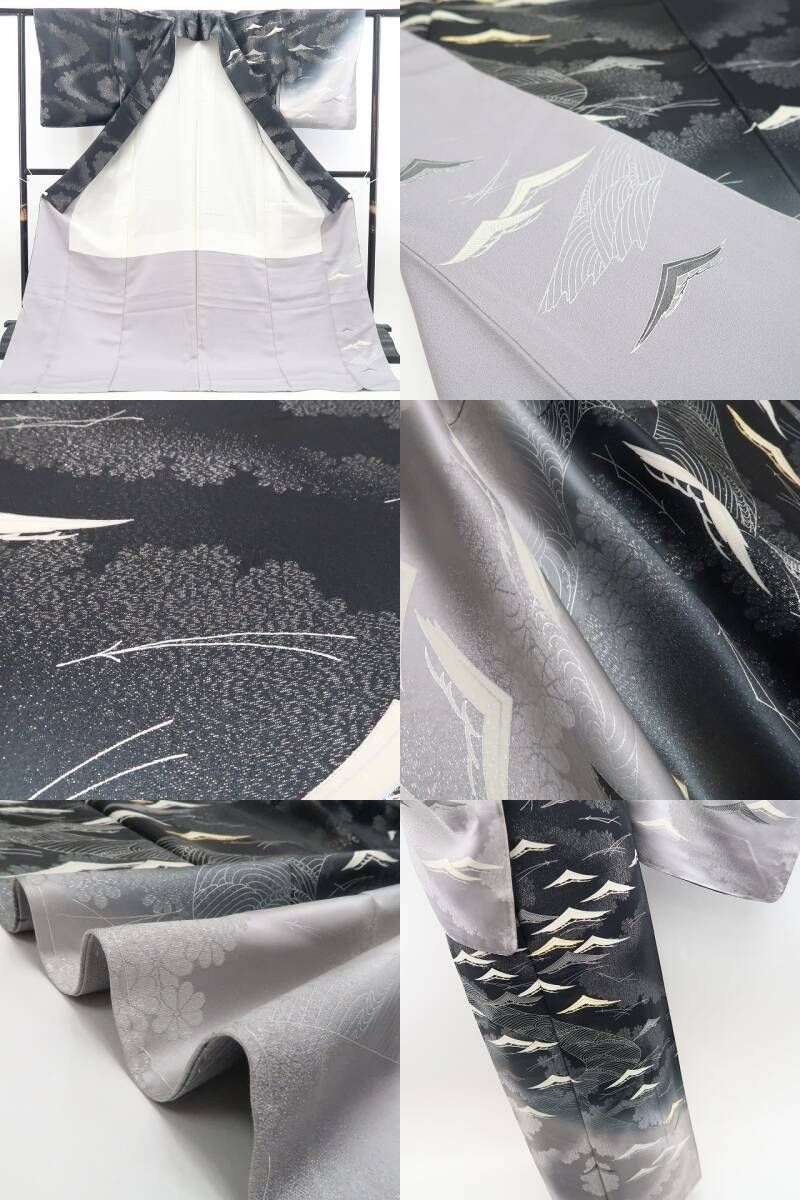 正絹 仕付け糸付