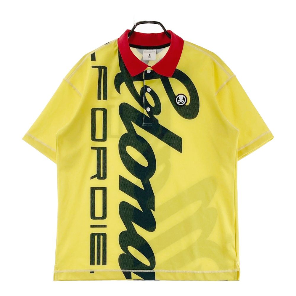 サイズ 46 MARK-LONA マークアンドロナ 半袖ポロシャツ イエロー系 ゴルフウェア メンズ ストスト