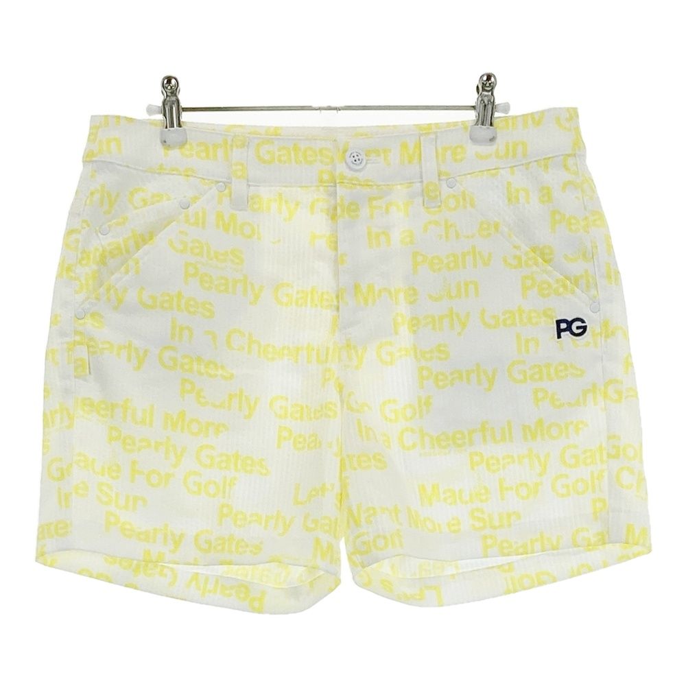 サイズ 2 PEARLY GATES パーリーゲイツ ショートパンツ ロゴ総柄 ホワイト系 ゴルフウェア レディース ストスト