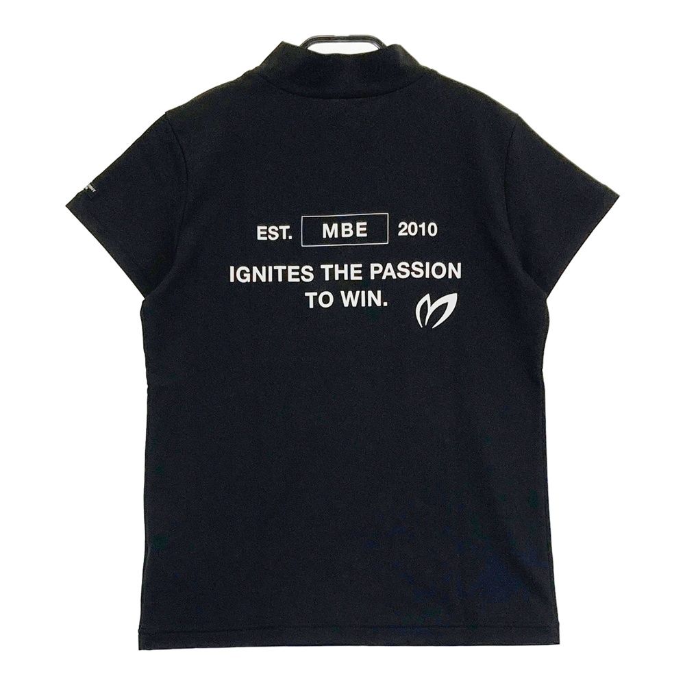 サイズ 0 MASTER BUNNY EDITION マスターバニーエディション ×LOONEY TUNES ハイネック 半袖Tシャツ バッグスバニー ブラック系 ゴルフウェア レディース ストスト