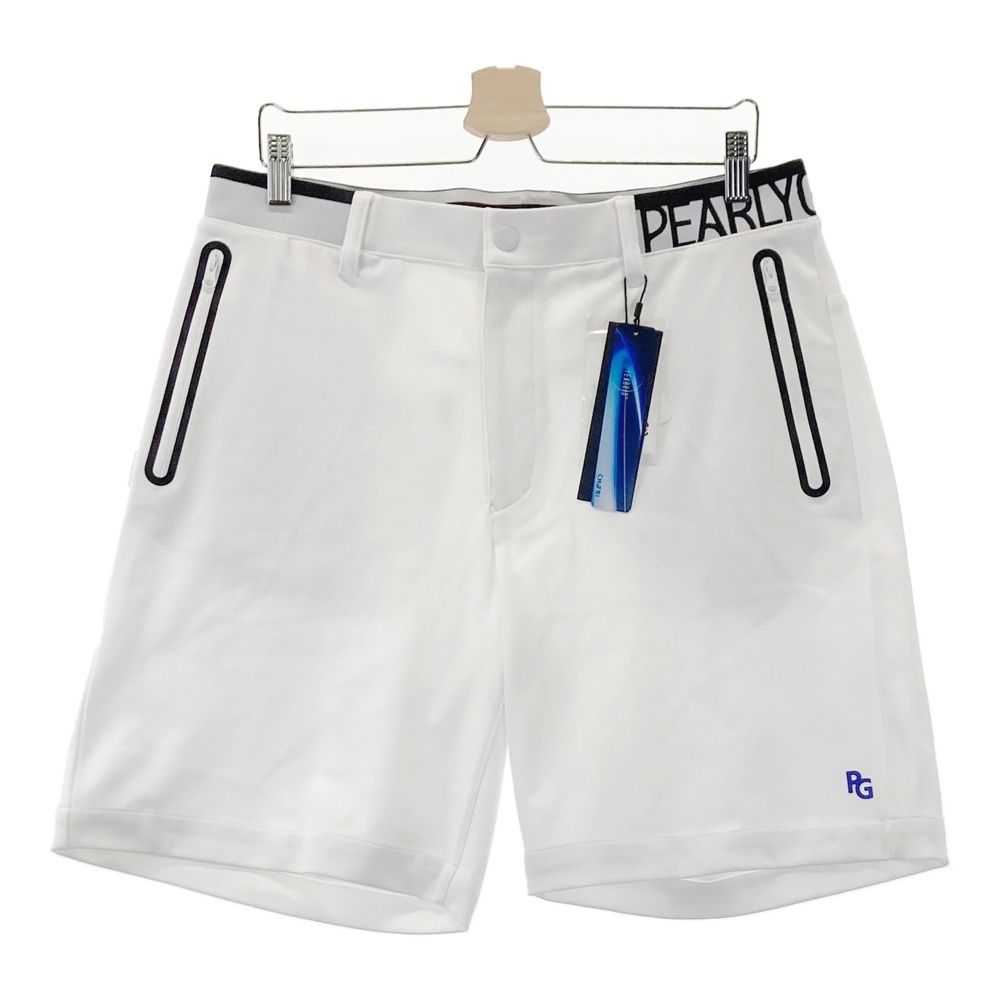 サイズ 6 PEARLY GATES パーリーゲイツ モデル ストレッチハーフパンツ ホワイト系 ゴルフウェア メンズ ストスト