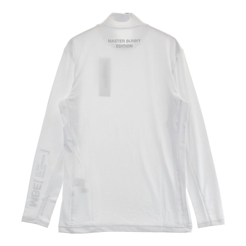 サイズ 5 MASTER BUNNY EDITION マスターバニーエディション モデル ハイネック 長袖Tシャツ メッシュ ホワイト系 ゴルフウェア メンズ ストスト
