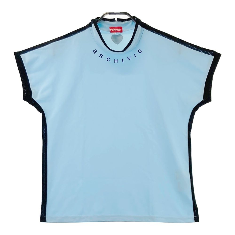 サイズ 40 アルチビオ モデル ハイネック 半袖Tシャツ ブルー系 ゴルフウェア レディース ストスト