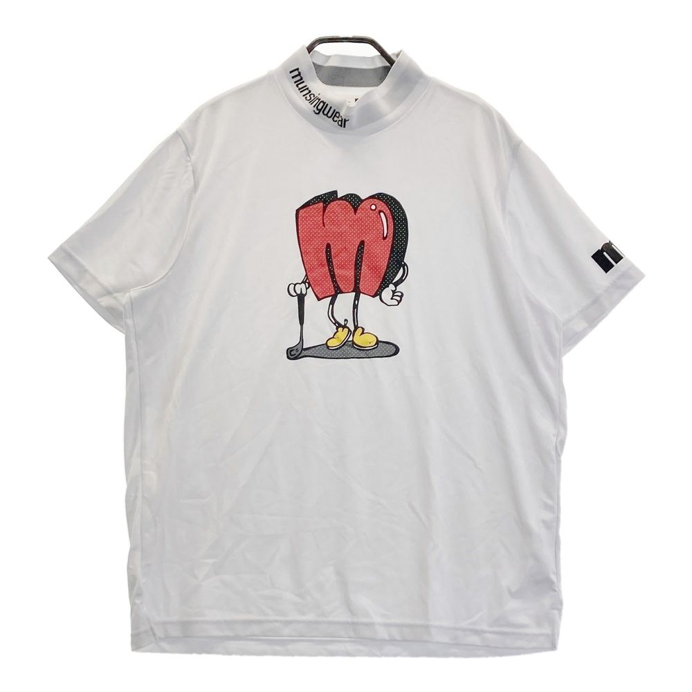 サイズ：LL MUNSING WEAR マンシングウェア 2023年モデル ハイネック 半袖Tシャツ  ホワイト系 [240101591731] ゴルフウェア メンズ ストスト