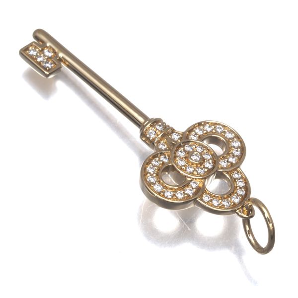 ティファニー ペンダントトップ ダイヤ ダイヤモンド クラウンキー ミニ K 18 YG 182003