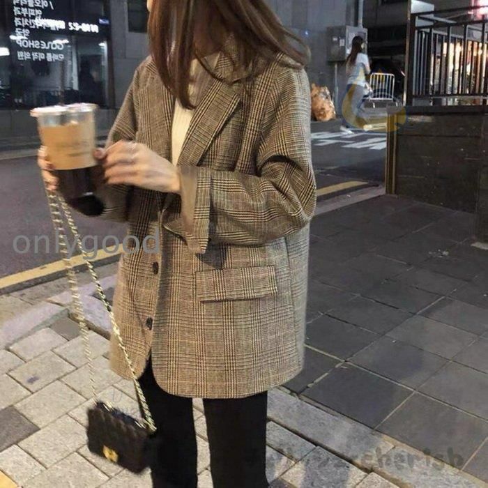 ブレザー スーツ レディース 秋 長袖 テーラードジャケット オシャレ チェック柄 ブレザースーツ オフィス 30代 アウター カジュアル