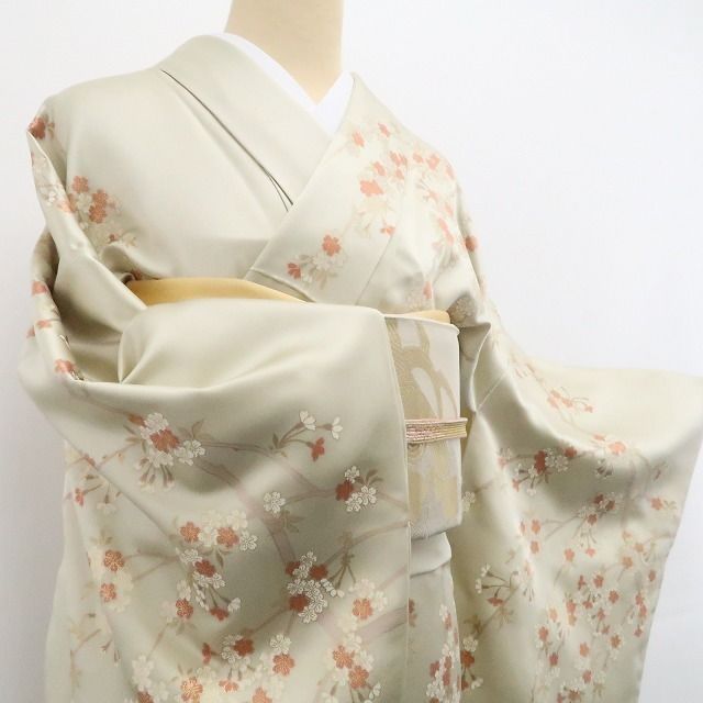 ❁tomihisa❁新品 2点セット 桜 着物 正絹“染め美しく桜を湛え今か今