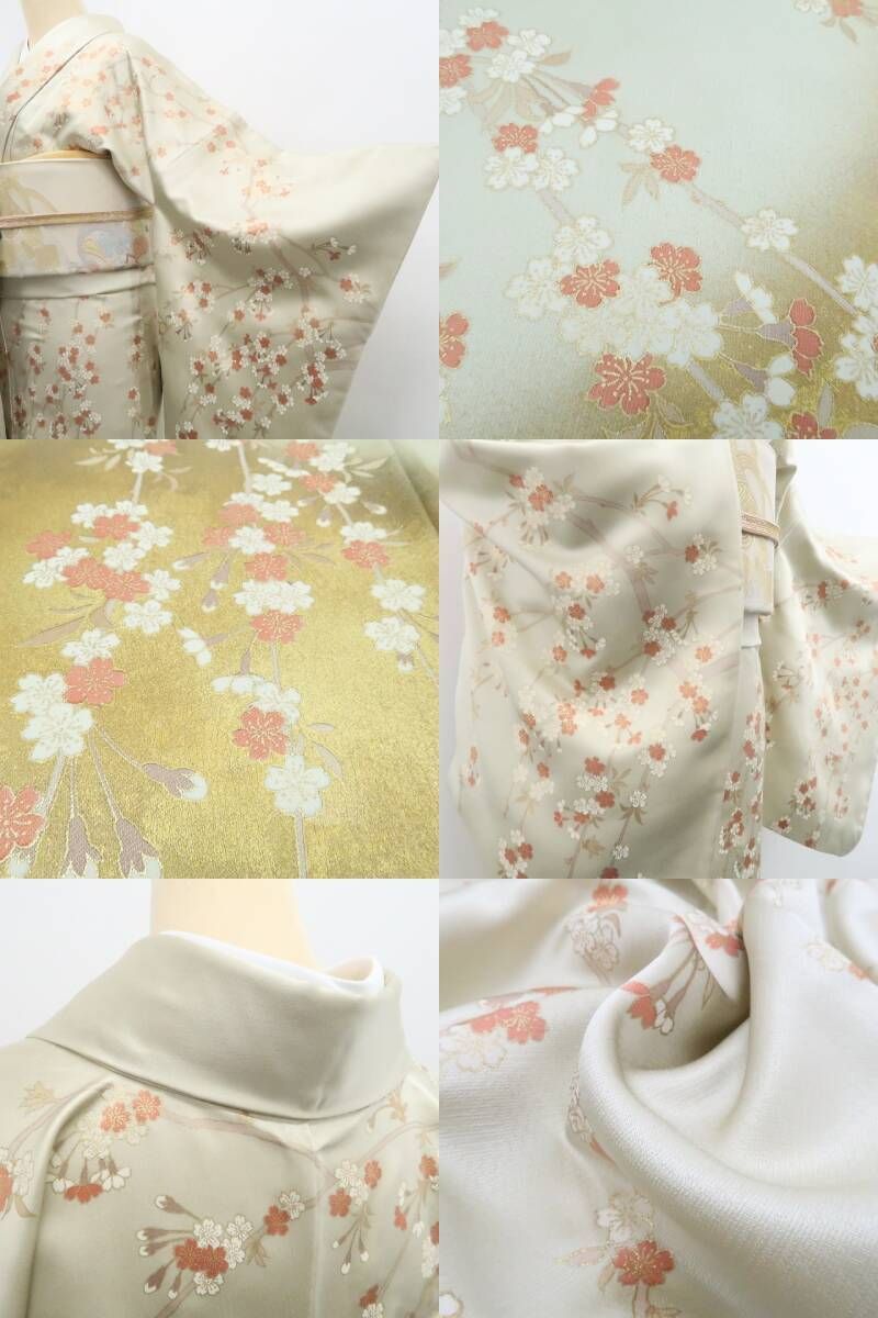 ❁tomihisa❁新品 2点セット 桜 着物 正絹“染め美しく桜を湛え今か今