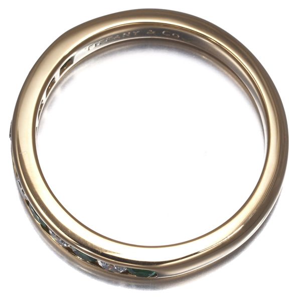 ティファニー リング エメラルド ダイヤ ダイヤモンド レール