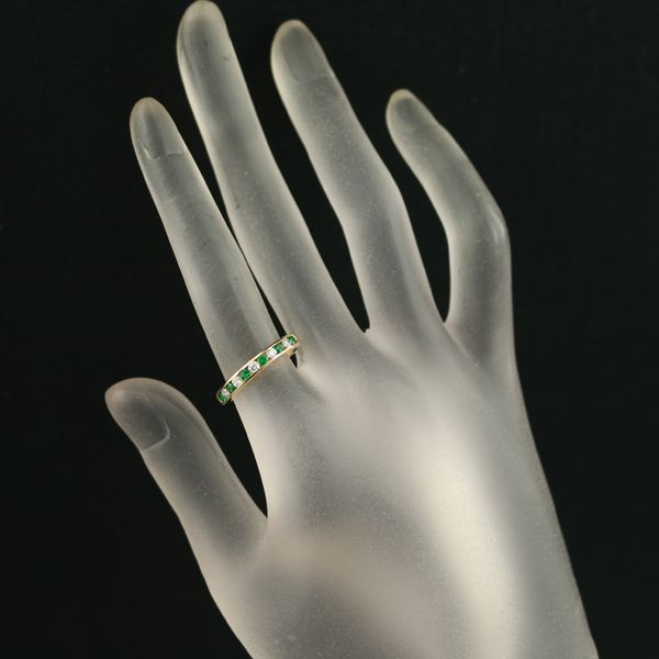 ティファニー リング エメラルド ダイヤ ダイヤモンド レール