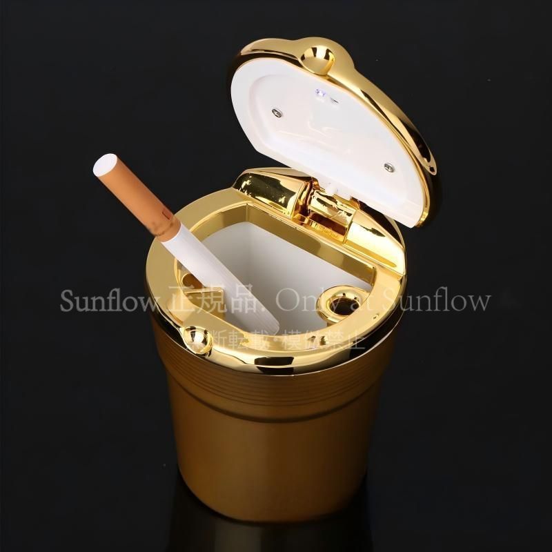 新品未使用】【トヨタ クラウン 車載灰皿 LED付き ゴールド / シルバー