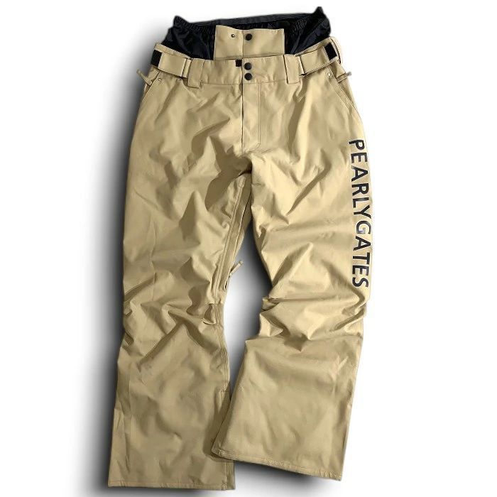 PEARLY GATES パーリーゲイツ ゴルフ 防水10000 mm 透湿5000 g 無地 ストレッチ パンツ スノーボードウェア ウィンタースポーツ 053-3131151 定価3.9万 ベージュ 040 51215 w 02