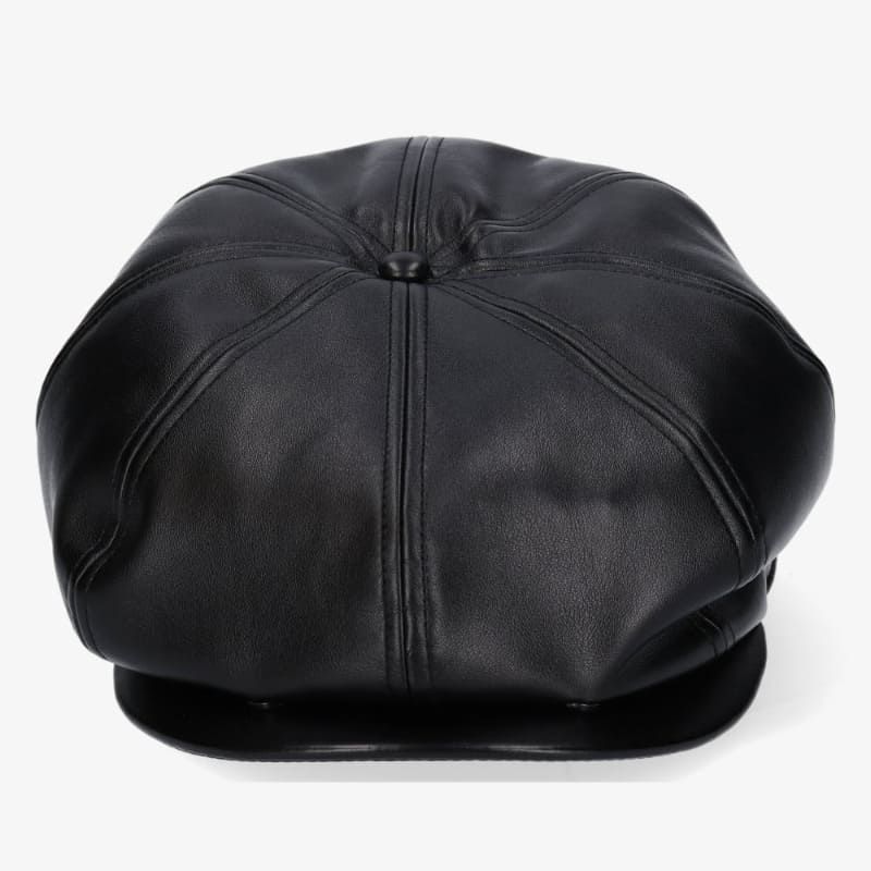 KANGOL カンゴール キャップ 帽子 CAP ハンチング キャスケット フェイクレザー 合皮 合成皮革 カンガルー ロゴ 刺繍 メンズ レディース ユニセックス 黒 ブラック