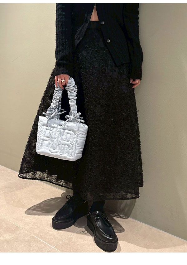 立体フラワーレーススカート