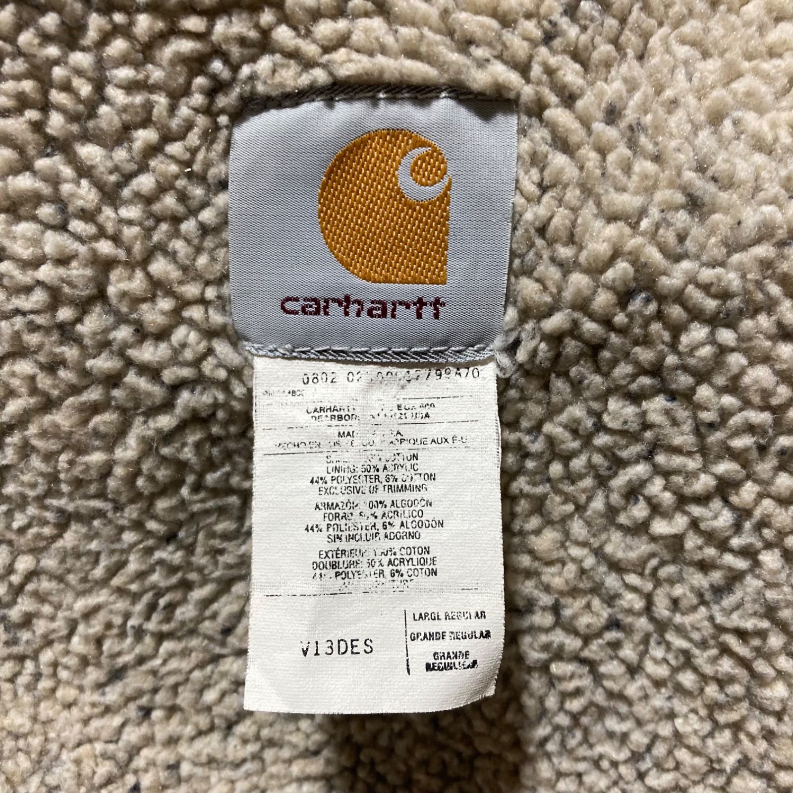 CARHARTT ボア ベスト L USA製 カーハート VEST ボアベスト ⑤ - メルカリ