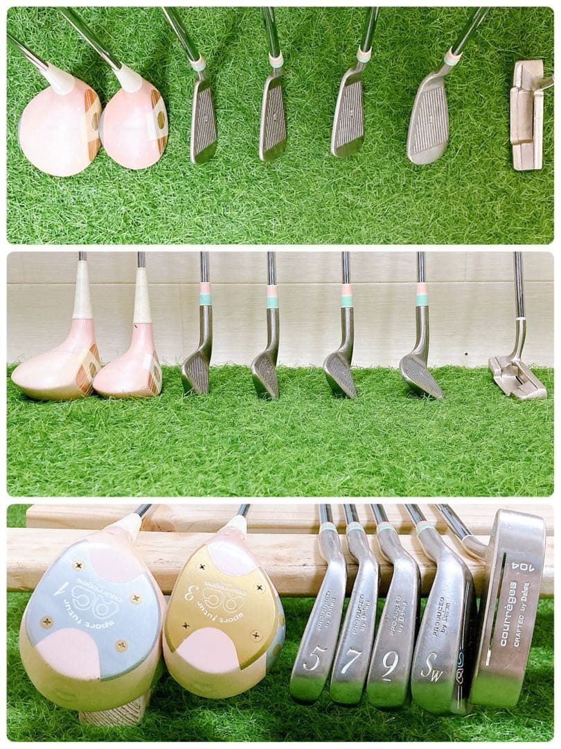 レディースセット 右利き ゴルフクラブ ヘッドカバーあり