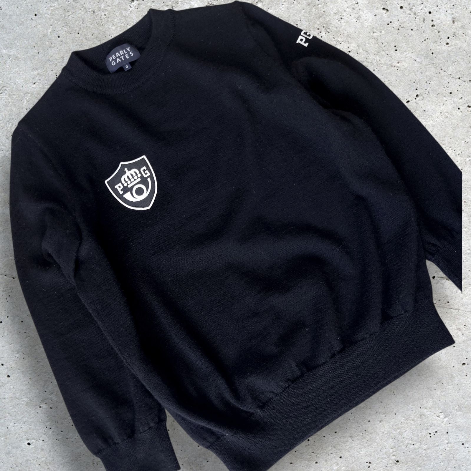 美品 PEARLY GATES ニット マルチロゴ ブラック レディース - メルカリ