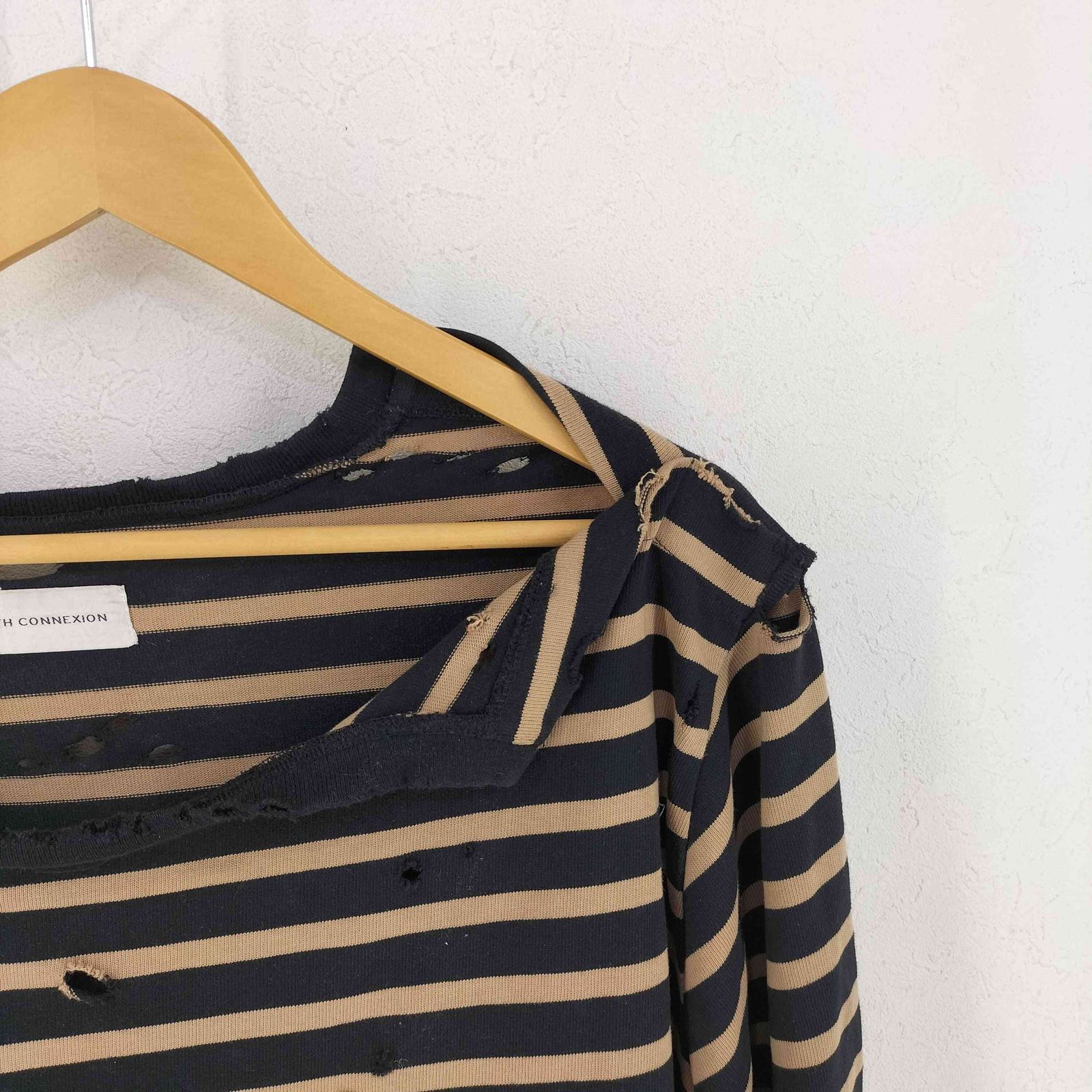 FAITH CONNEXION(フェイスコネクション) グランジ ダメージ加工オーバーサイズ Tシャツ メンズ import：M 【中古】【ブランド古着バズストア】 フェイスコネクション FAITH CONNEXION グランジ ダメージ加工オーバー