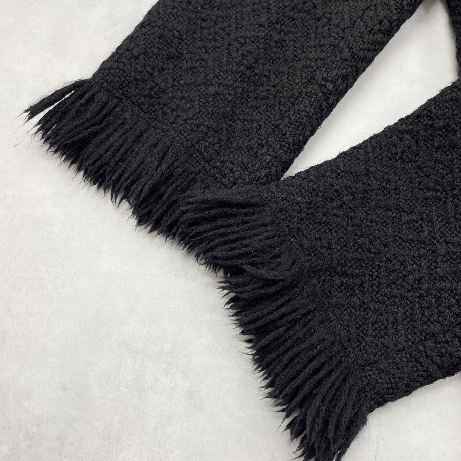 LIMI feu リミフゥ ロングコート ジャガード総柄 ツイード調 フリンジ