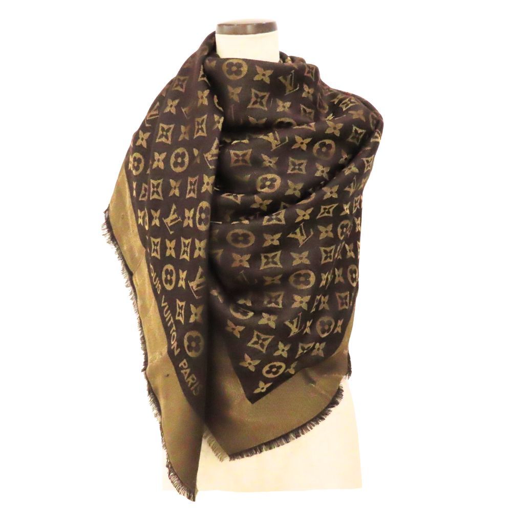 Louis Vuitton ブラウン ストール フリンジ付き Louis Vuitton ブラウン ストール フリンジ付き LOUIS VUITTON