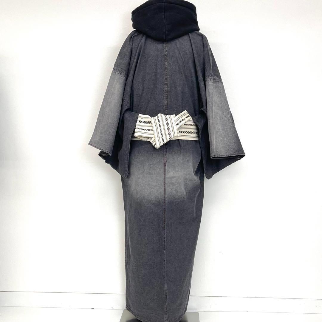 着物と帯 時流 M 2596 s メンズ デニム着物 男性用着物 ダメージ加工 L