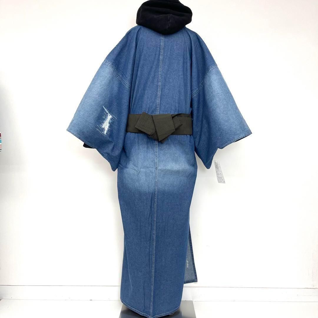 着物と帯 時流 M 2595 s メンズ デニム着物 男性用 ダメージ LL