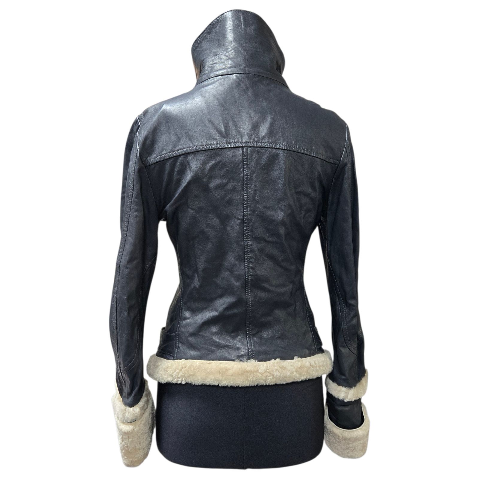 ボア付きレザージャケット