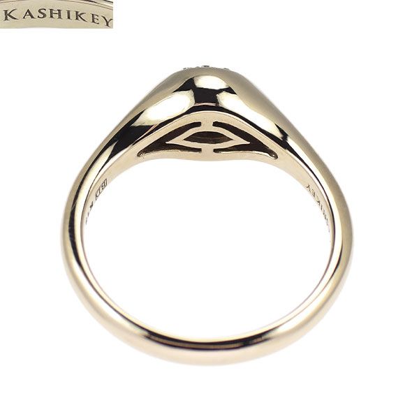 カシケイ K18BG ブラウン ダイヤモンド リング 0.25ct D0.09ct 