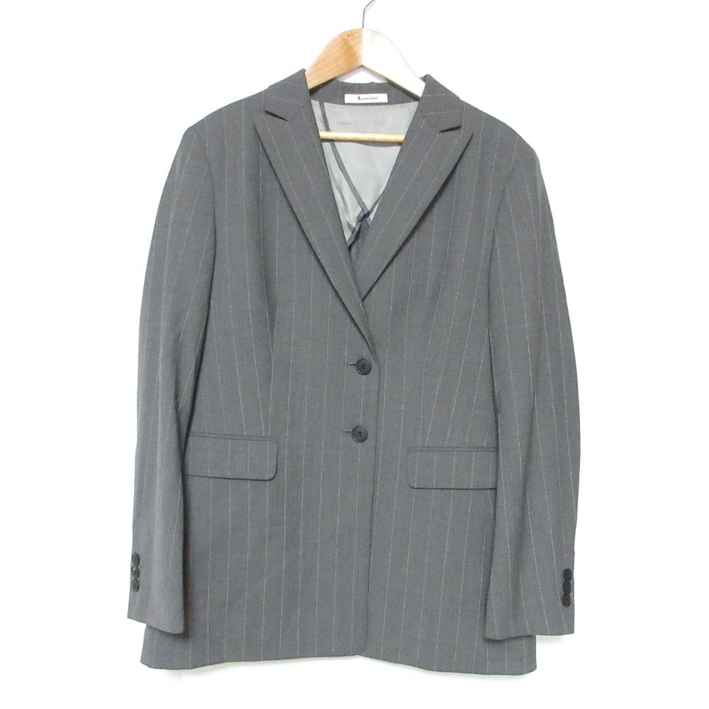 美品 Aquascutum アクアスキュータム ストライプ ストレッチ