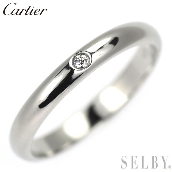 カルティエ Pt950 ダイヤモンド リング バンド 49号 - メルカリ